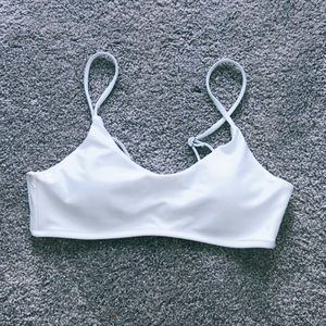 white bikini top